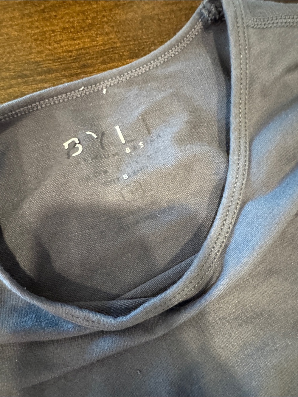 BYLT Basics Short Sleeve Crew T-Shirt in Charcoal - Picture 2 of 2